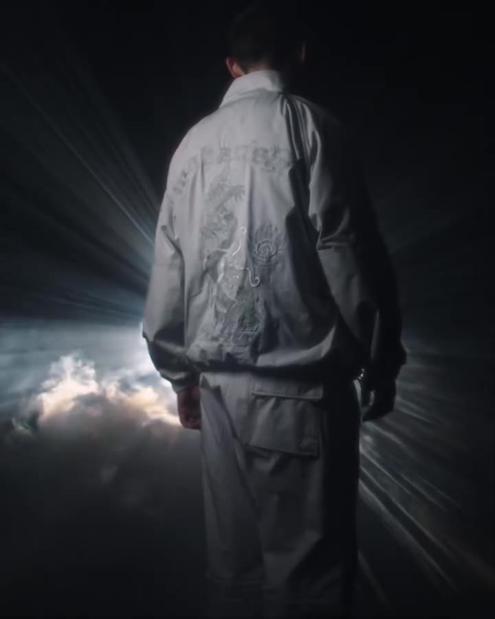 Maharishi jacket backlit through atmospheric haze